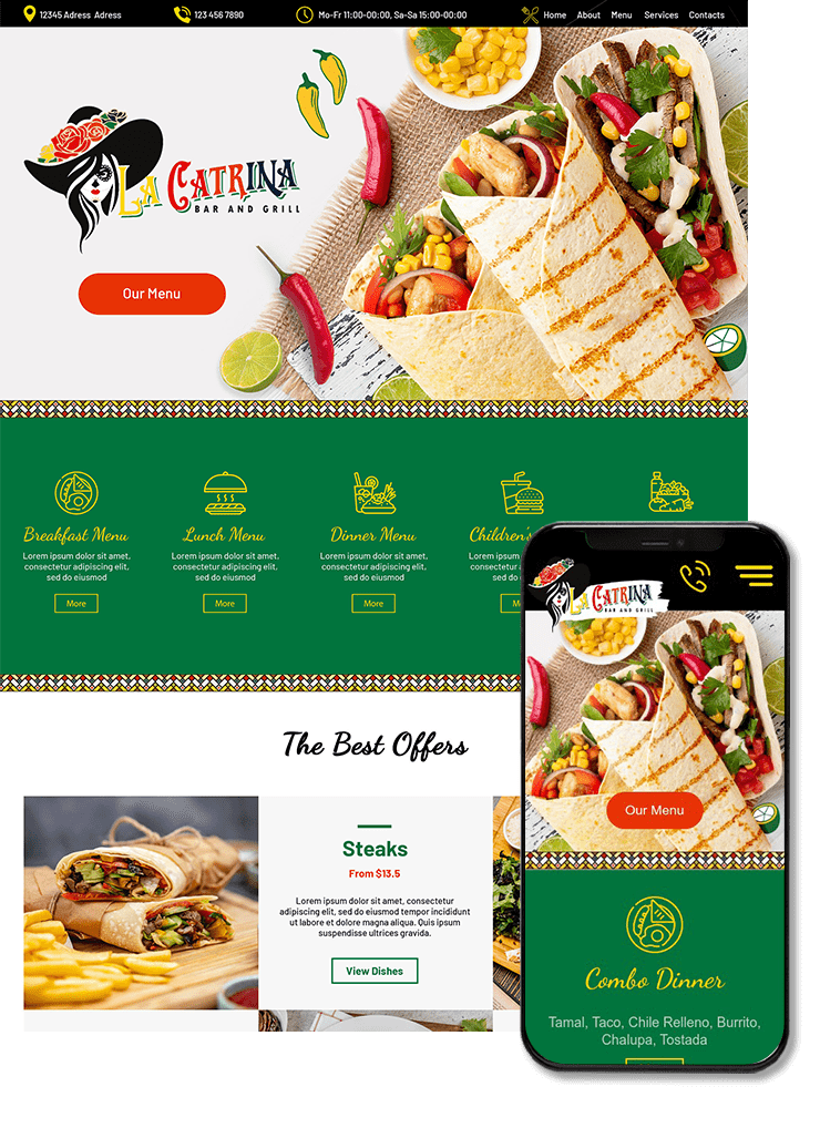 La Catrina Restaurant Website